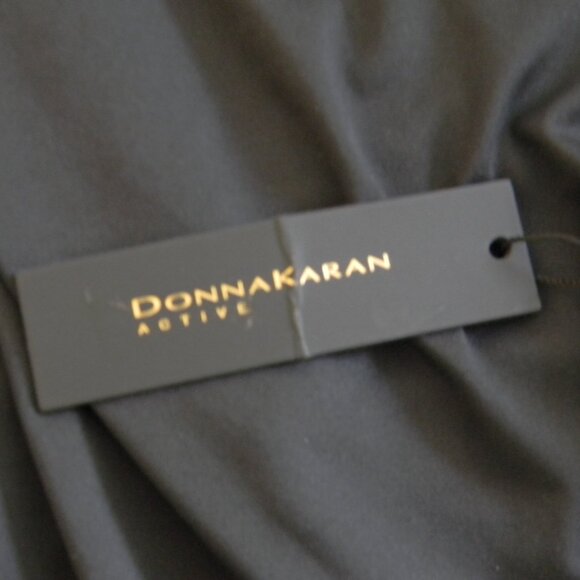 Donna Karan Active Tank Sleeveless Black Mesh Athletic Workout Running NW - Picture 9 of 13